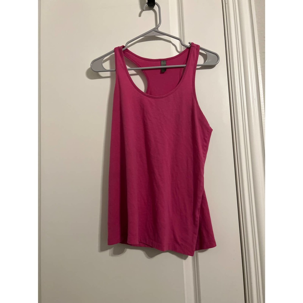 District Hot Pink Tank Top Women's Size Large Cotton/Poly Blend